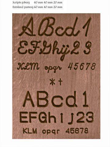 Schrift, Scripts und Extslim 2 Schrift, Scripts und Extslim 2