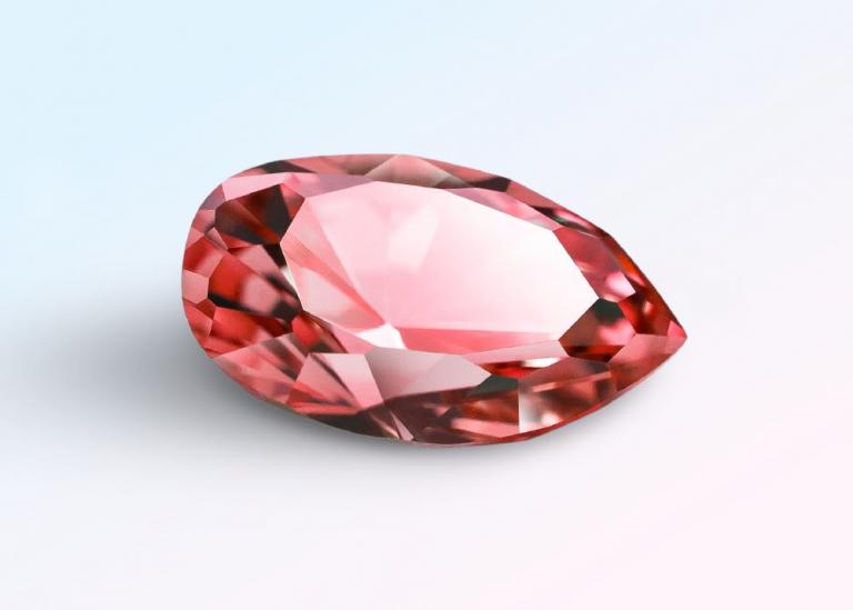 Roter runder Diamant